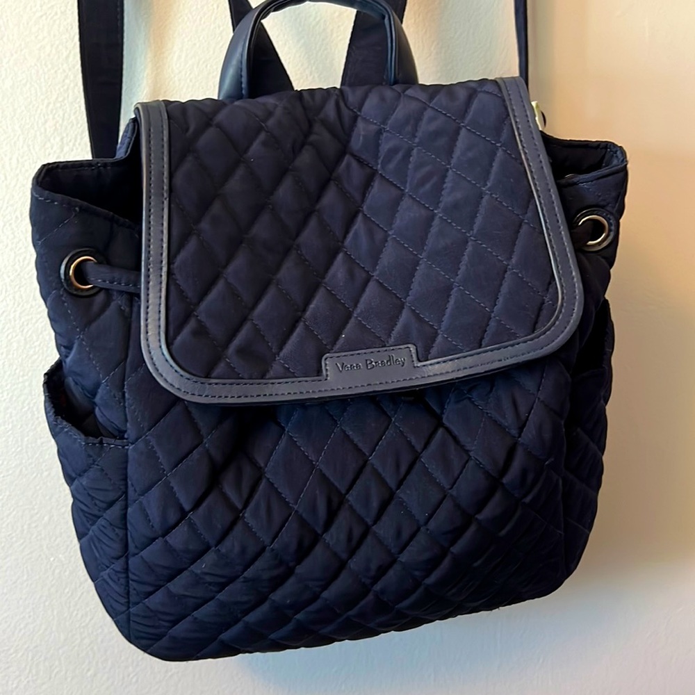Vera Bradley Navy quilted backpack